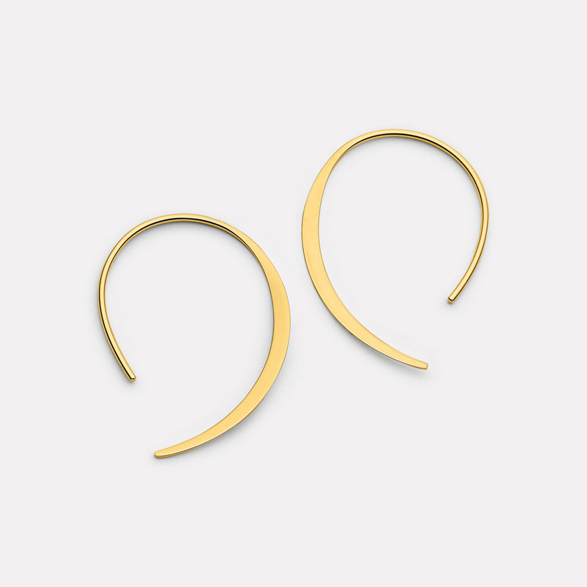 Silver Scythe Earrings, Anti-Tarnish