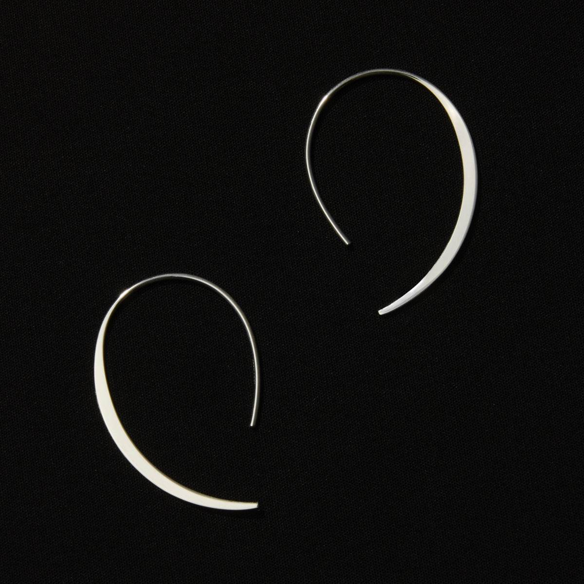Silver Scythe Earrings, Anti-Tarnish