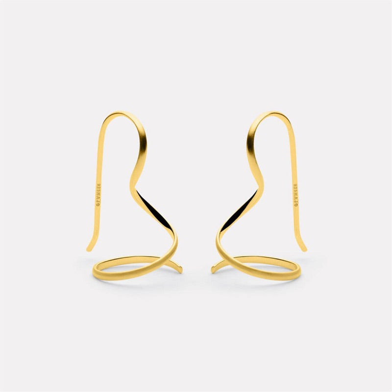 Gold-Plated Silver Curl Earrings