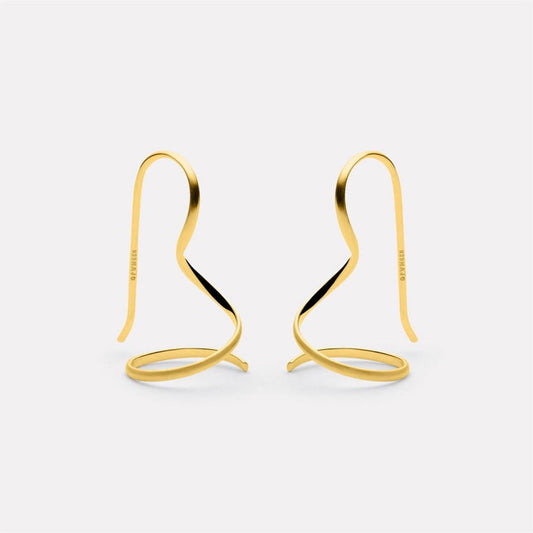 Gold-Plated Silver Curl Earrings