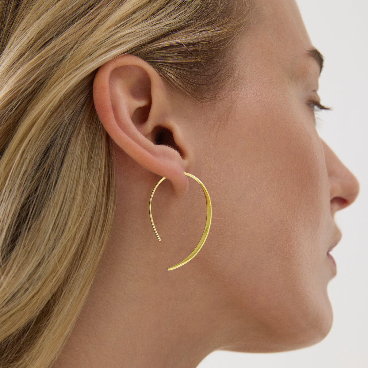 Silver Scythe Earrings, Anti-Tarnish