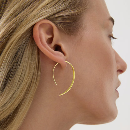 Silver Scythe Earrings, Anti-Tarnish