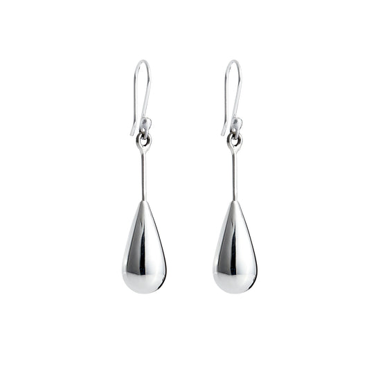 Sterling Silver Minimalist Teardrop Earrings