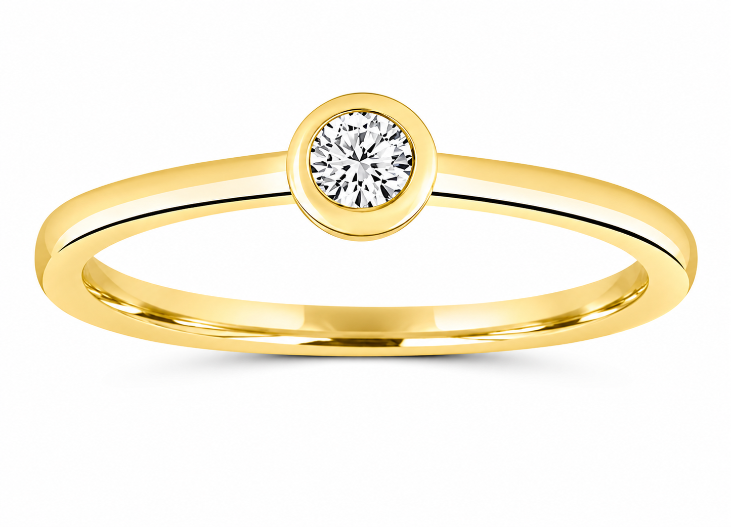 9K YLW GOLD 0.10CT HI I1 DIAMOND RING