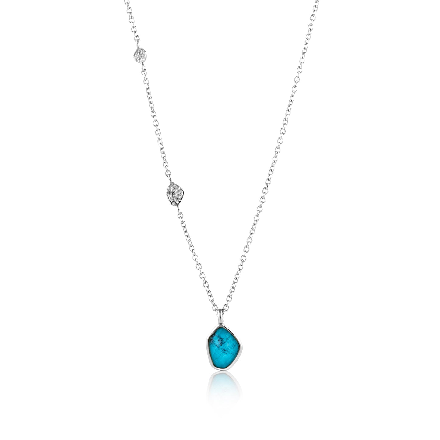 Ania Haie Turquoise Pendant Necklace - Silver