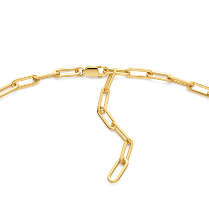 *6 POP GLD CHUNKY LINK NECKLACE 40c
