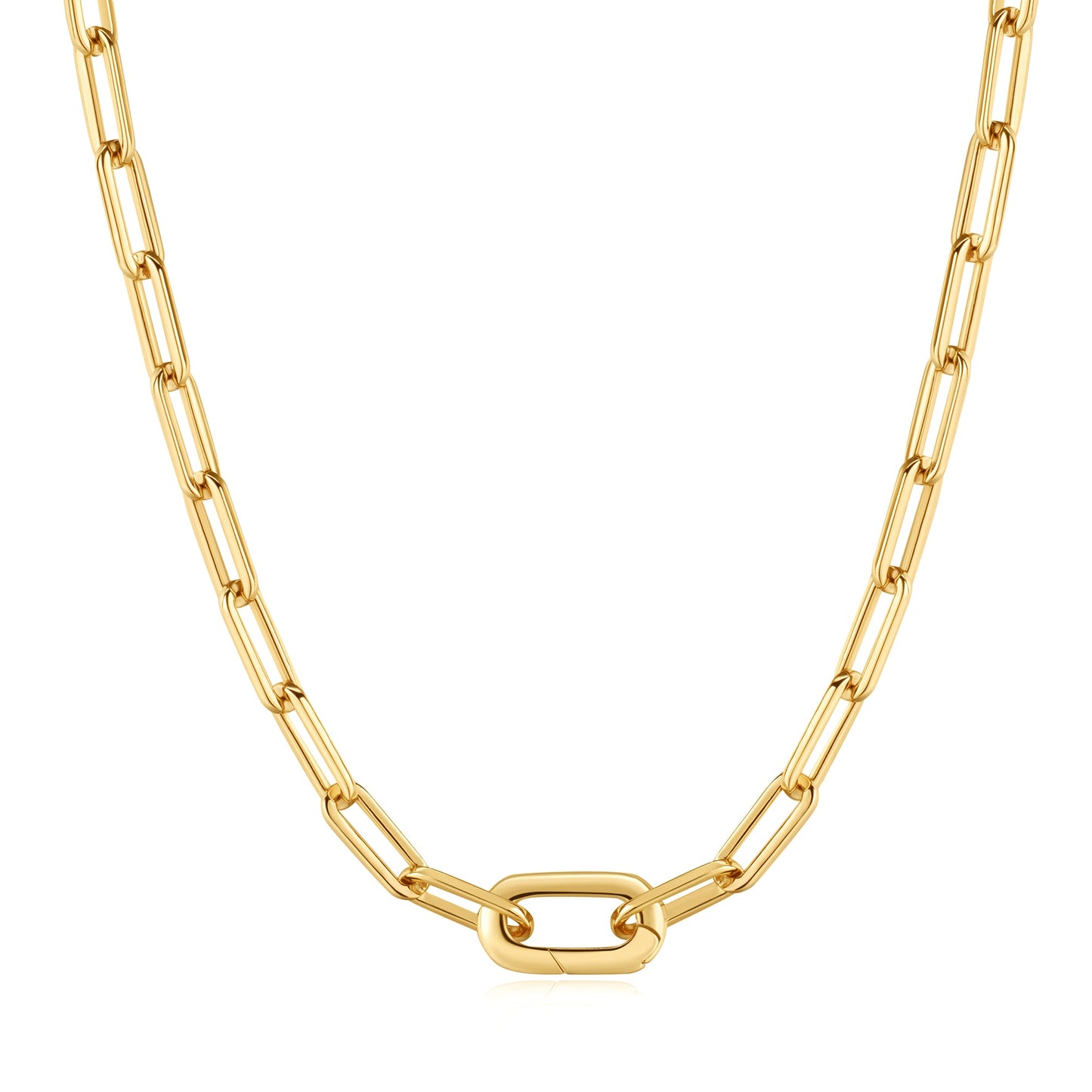 *6 POP GLD CHUNKY LINK NECKLACE 40c