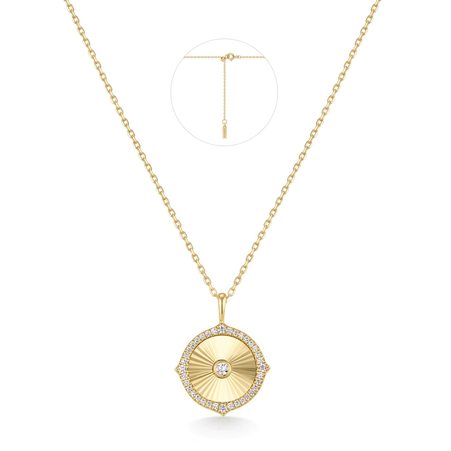 #6 TIDE GLD DIAMOND-CUT CZ DISC N/L 5