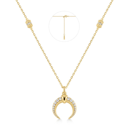 Gold Reversible CZ Necklace