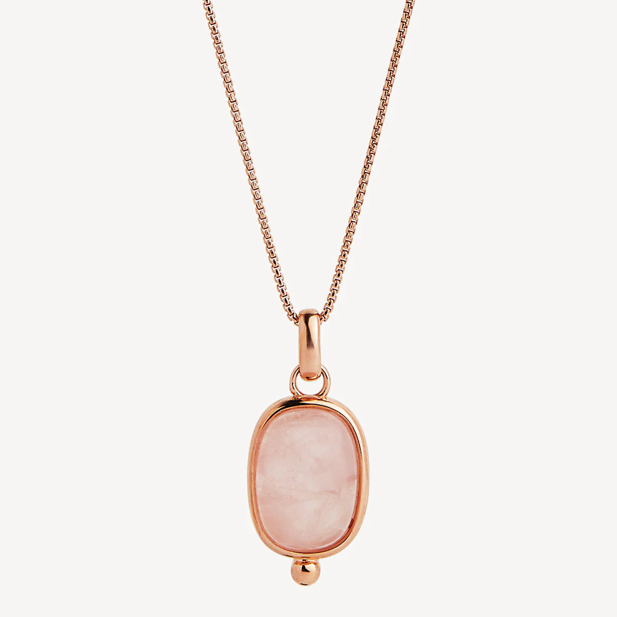 Rose Gold Plated Rose Quartz Necklace