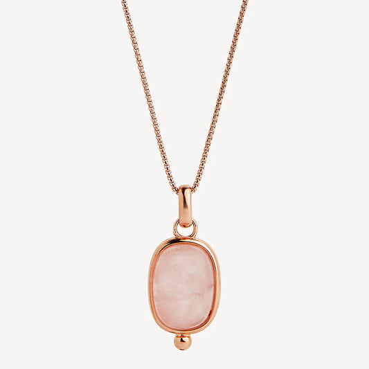 Rose Gold Plated Rose Quartz Necklace