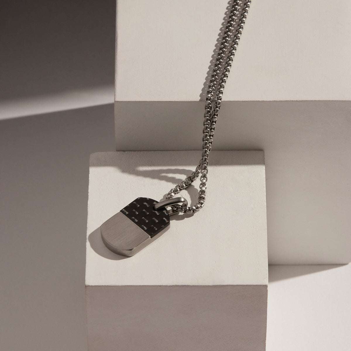 Stainless Steel Dog Tag Pendant Necklace