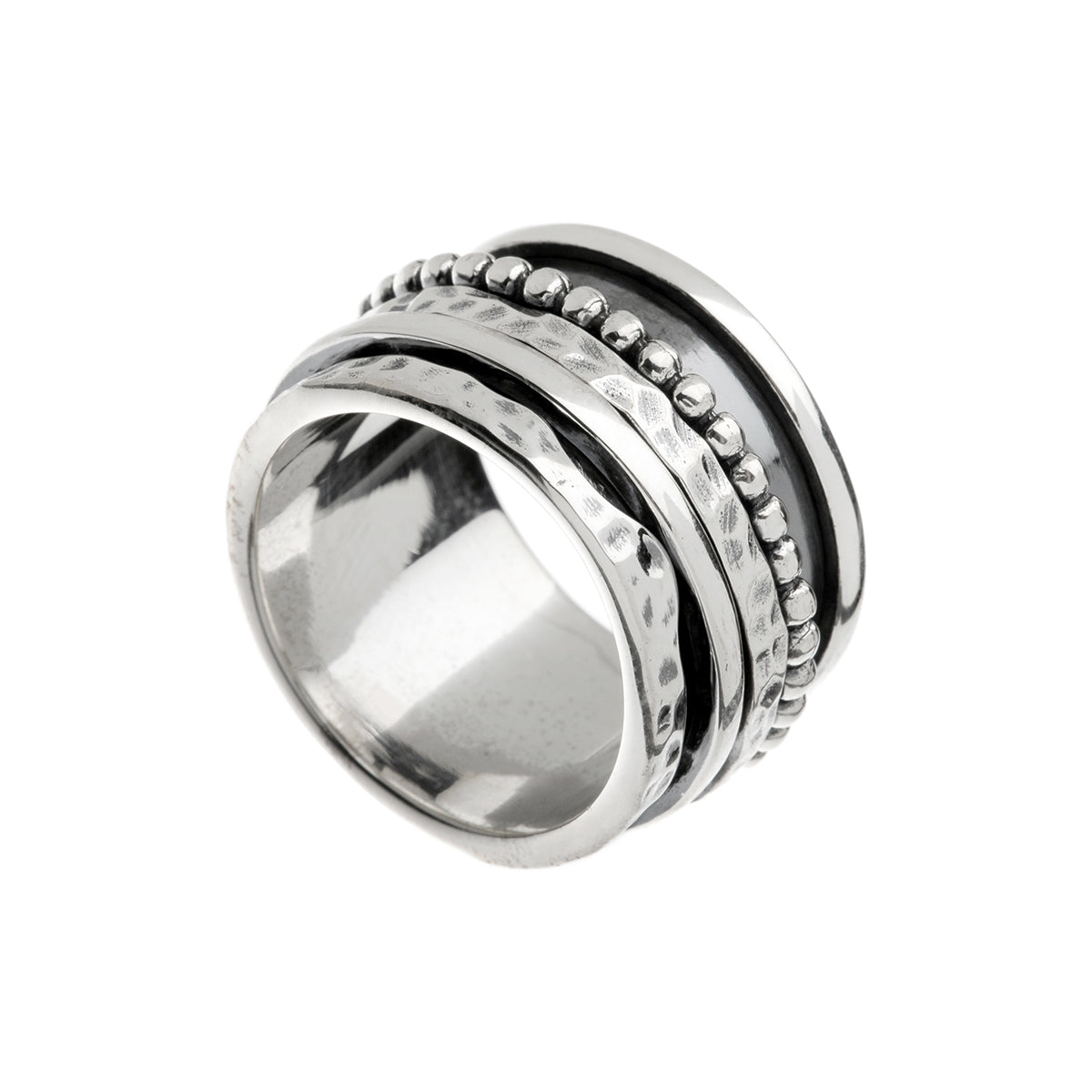Oxidised Sterling Silver Spin Ring – BJ's Jewellers