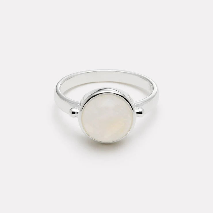 Silver Moonstone Ring