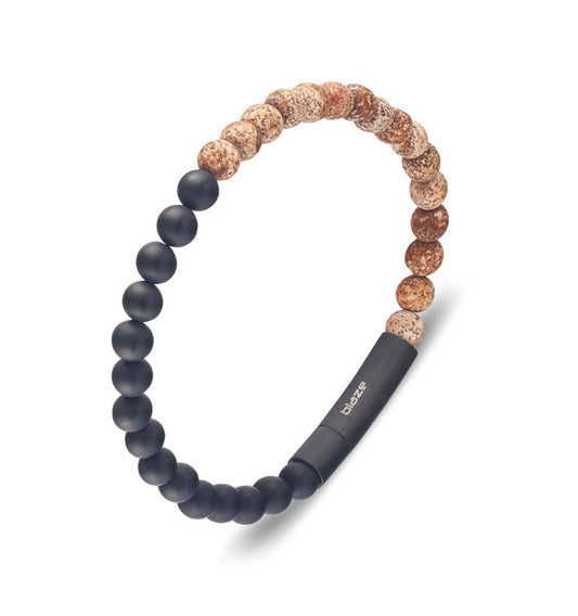 Men's Matte Onyx Bead Bangle