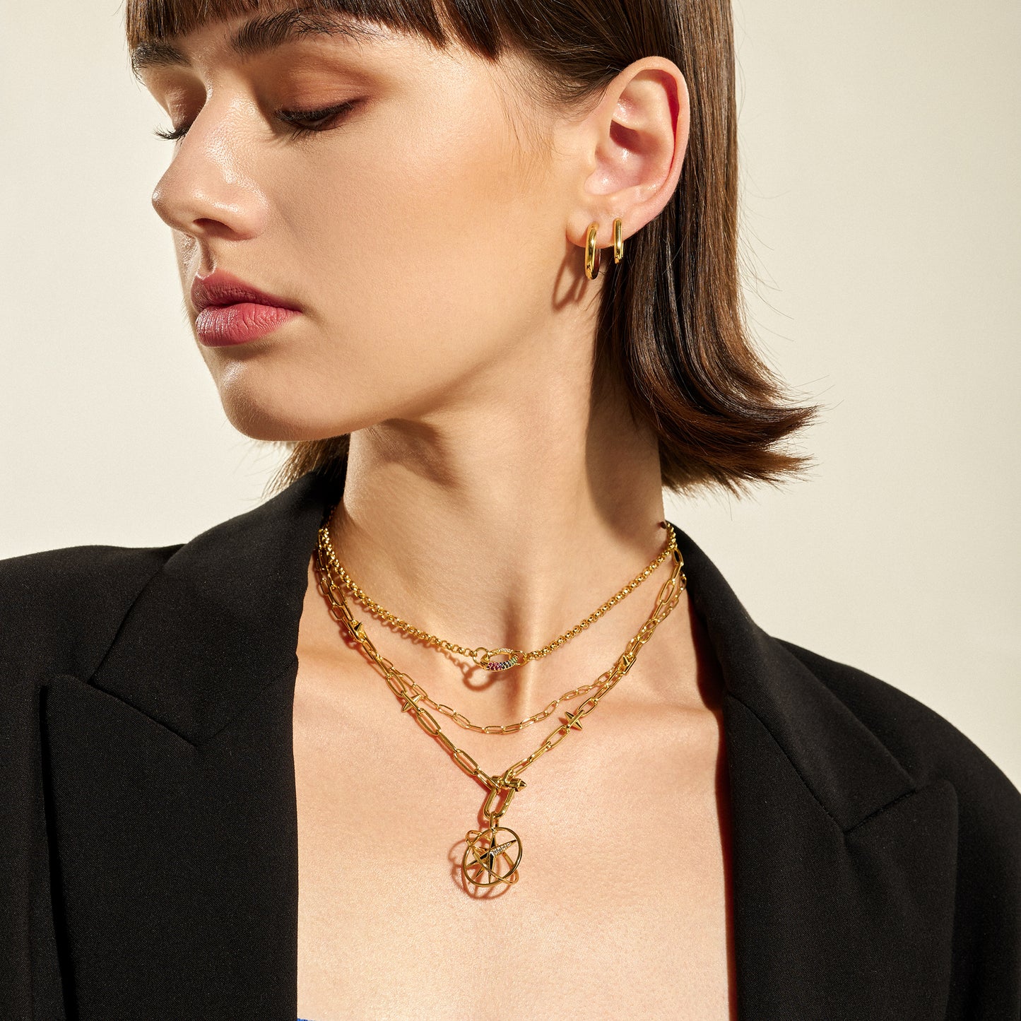 Ania Haie Gold Star Circle Charm