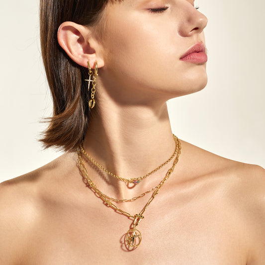 Ania Haie Gold Star Circle Charm