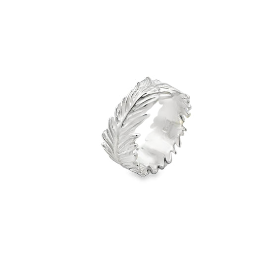 Silver Feather Ring