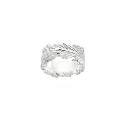 Silver Feather Ring