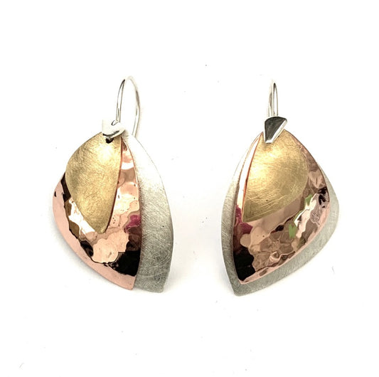 gold/copper/silver 3 triange ea - a9047