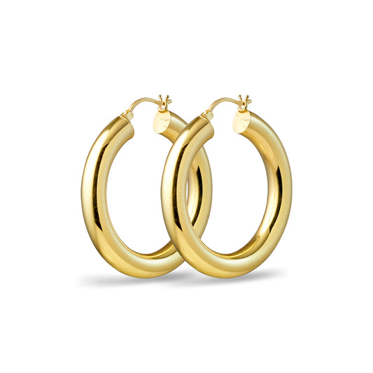 Gold Plated Tube Hoops