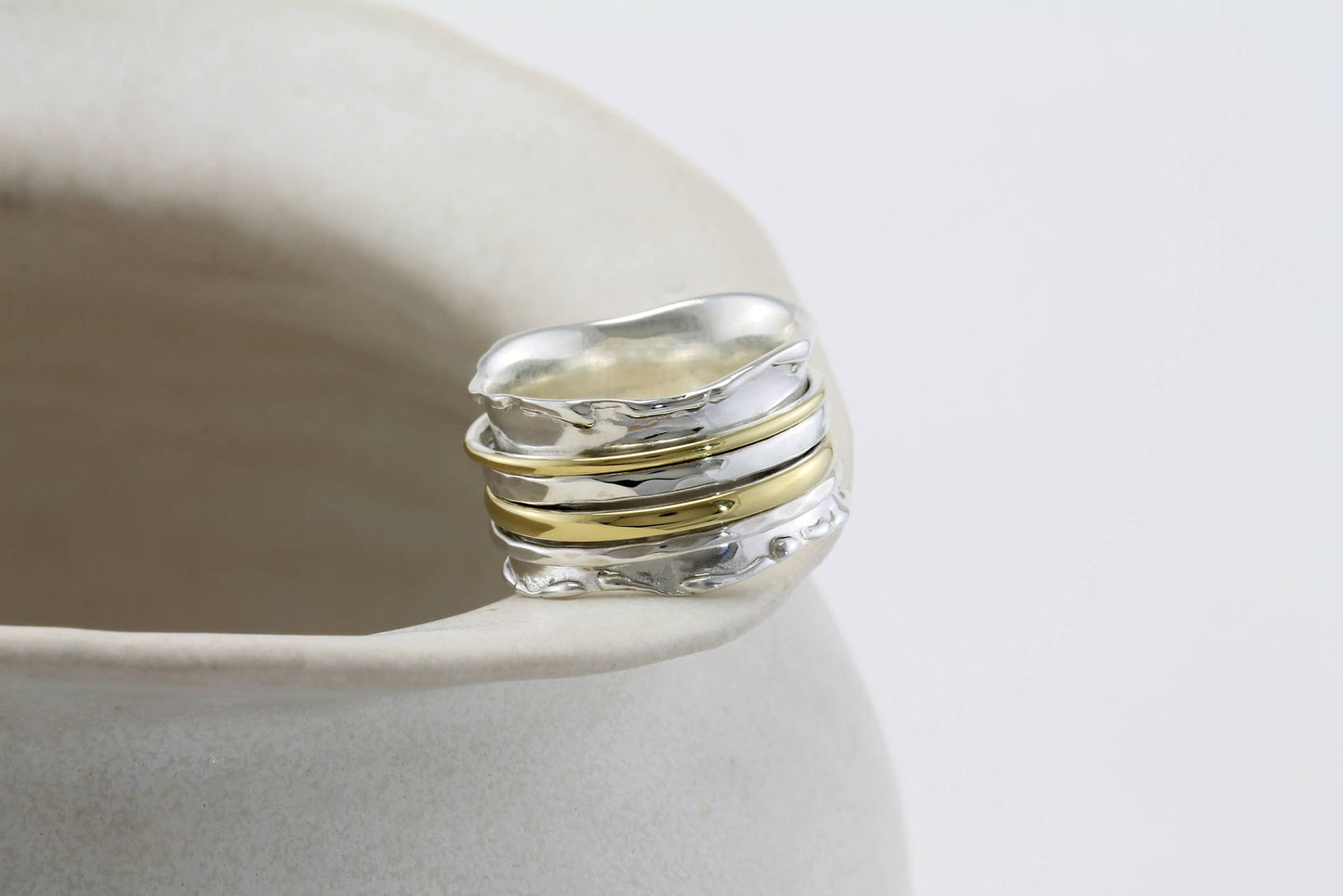 Handmade Haytor Sterling Silver Spinning Ring