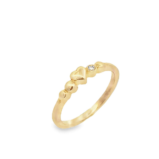 14ct Diamond Heart Ring