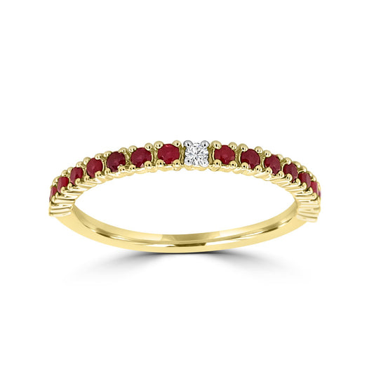 9ct Ruby and Diamond Ring