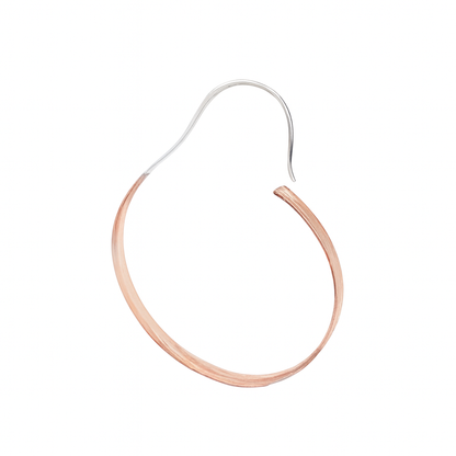 Silver and Copper Hoop Earrings
