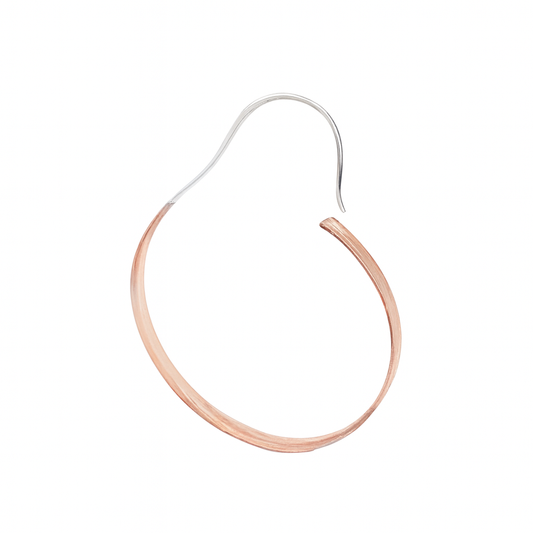 Silver and Copper Hoop Earrings
